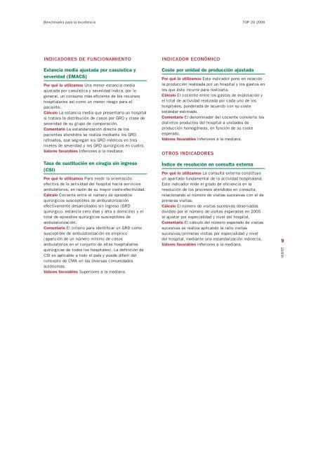 BENCHMARKS BENCHMARKS - Acta Sanitaria