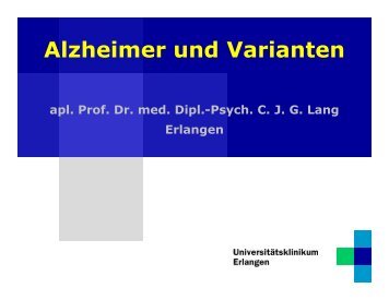 Alzheimer und Varianten