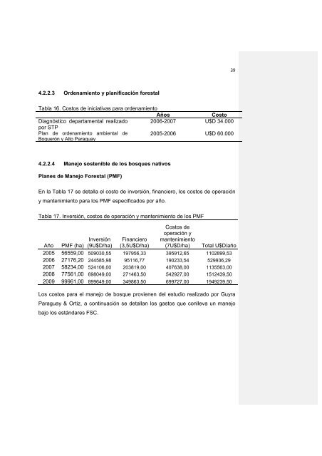 Sector Forestal - UNDPCC.org