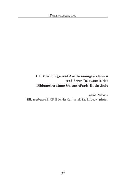 Bildungsberatung fÃ¼r junge Migrantinnen und Migranten und die ...