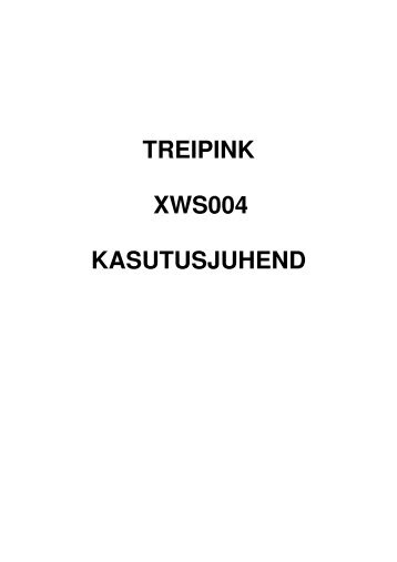 TREIPINK XWS004 KASUTUSJUHEND