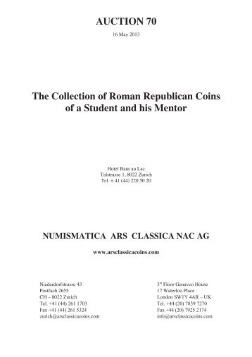 Catalogue PDF (ca, 16 MB) - Numismatica Ars Classica NAC AG