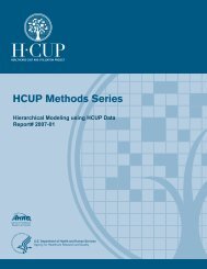 Hierarchical Modeling Using HCUP Data - Agency for Healthcare ...