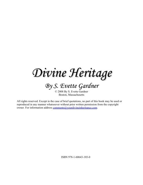 Sample - Your Divine Inheritance