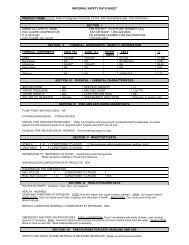 MATERIAL SAFETY DATA SHEET PRODUCT NAME - Reinders.com