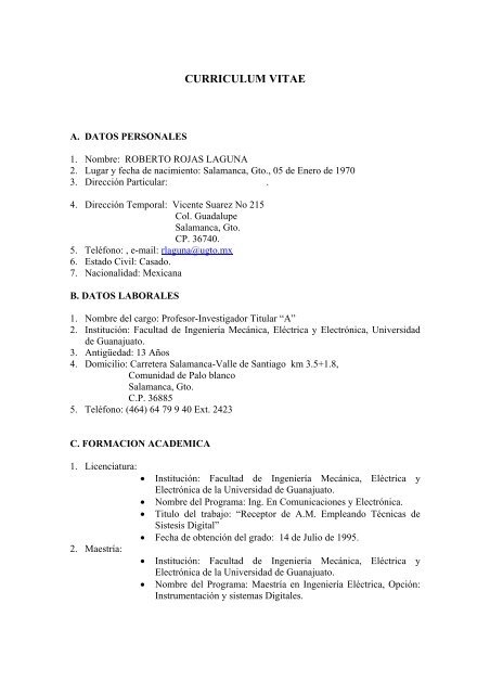curriculum vitae ugto curriculum vitae ugto