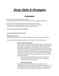 Study Skills & Strategies