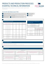 products and production processes viii/2013/en - PRESS GLASS SA