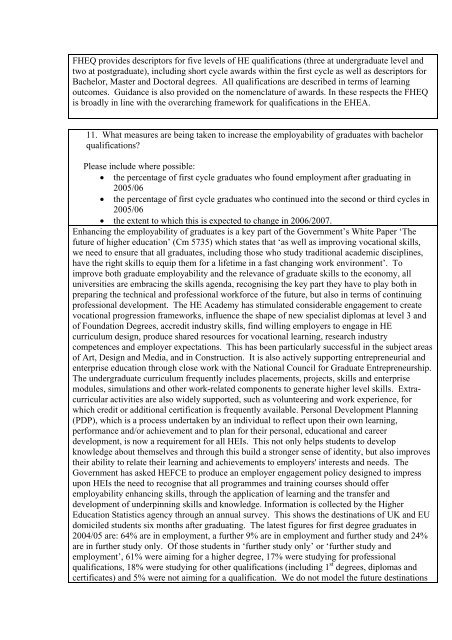 BOLOGNA PROCESS - UK England, Wales & Northern Ireland