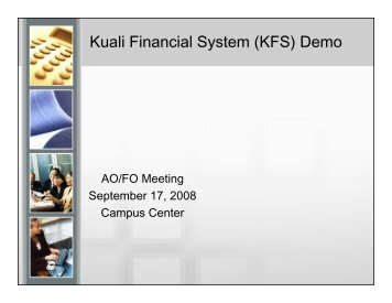 Kuali Financial System (KFS) Demo