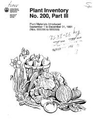 Plant Inventory No. 200, Part - The Germplasm Resources ...