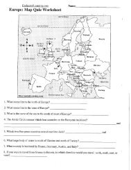 Europe: Map Quiz Worksheet - The Country School