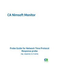 CA Nimsoft Monitor Probe Guide for Network Time ... - Nimsoft Library