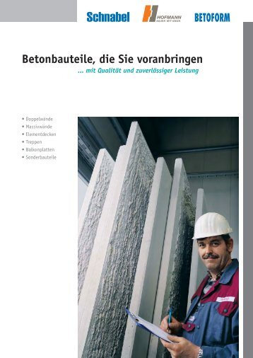 Betonbauteile, die Sie voranbringen - thomas gruppe