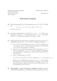 Blatt 9 - TUM M7/Analysis - Technische UniversitÃ¤t MÃ¼nchen