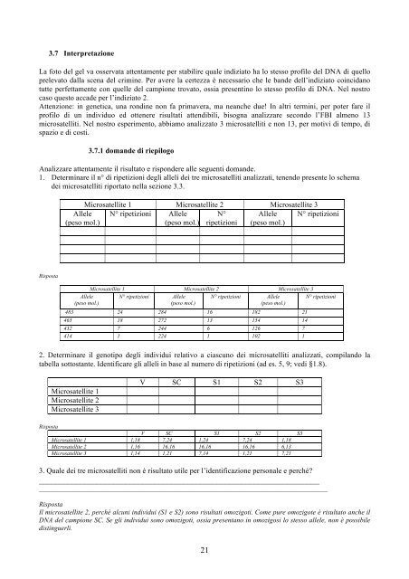 Chi Ã¨ il colpevole? - CusMiBio - UniversitÃ  degli Studi di Milano