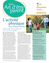 L'activitÃ© physique chez les jeunes enfants - Centre d'excellence ...