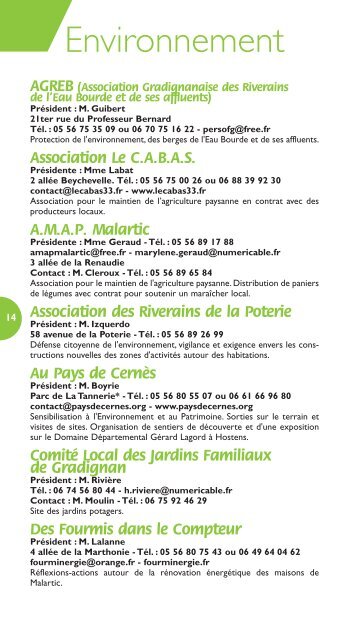 guide des associations complet - Gradignan