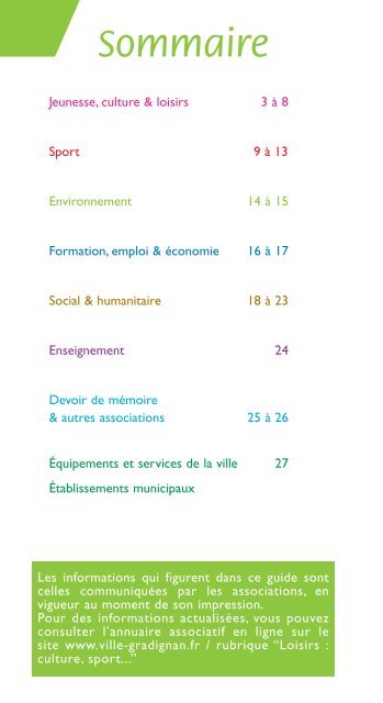 guide des associations complet - Gradignan