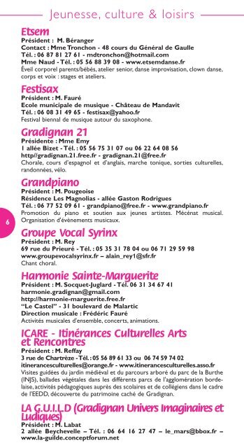 guide des associations complet - Gradignan