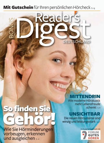 finden Sie Gehör! - Reader's Digest