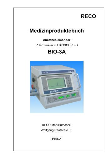 RECO Medizinproduktebuch BIO-3A - reco medizintechnik