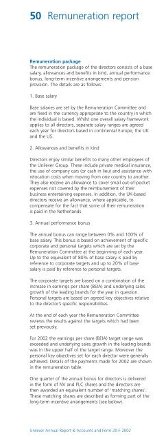 Report & accounts 2002 in full - Unilever