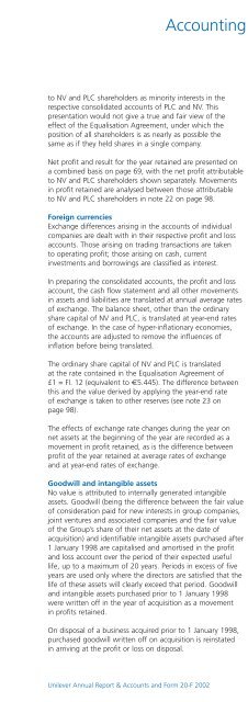 Report & accounts 2002 in full - Unilever