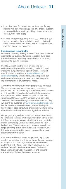 Report & accounts 2002 in full - Unilever