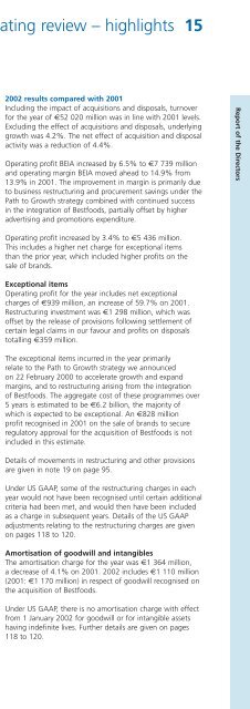 Report & accounts 2002 in full - Unilever