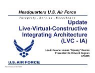 LVC - IA - Air Force Agency for Modeling and Simulation