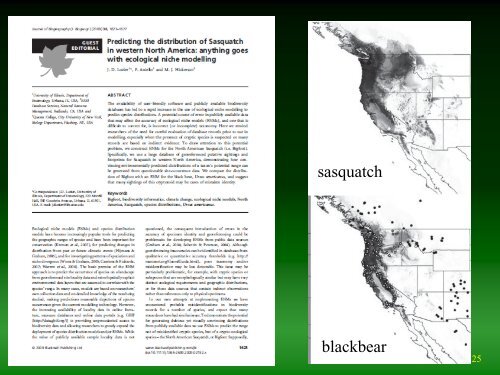 Ecological niche modeling