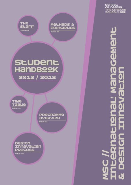 Msc Student Handbook - The Glasgow School of Art