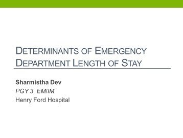 What are the Determinants of ED LOS?