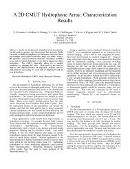 A 2D CMUT Hydrophone Array: Characterization Results