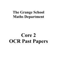 C2 Past Paper Booklet - The Grange School Blogs