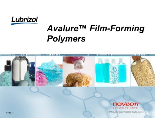 Avalureâ¢ Film-Forming Polymers Presentation