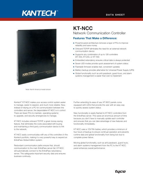 KT-NCC Network Communications Controller - Kantech