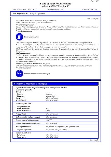 Fiche de donnÃƒÂ©es de sÃƒÂ©curitÃƒÂ©