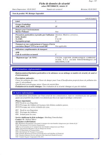 Fiche de donnÃƒÂ©es de sÃƒÂ©curitÃƒÂ©