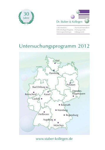 Untersuchungsprogramm 2012 30 - Dr. Staber und Kollegen