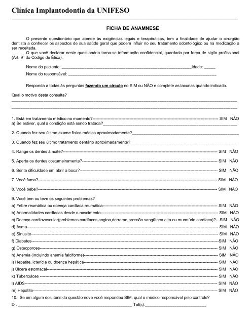 Anamnese 1, PDF, Medicina Clínica