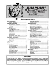 DC Genset / Watermaker Manual - Balmar