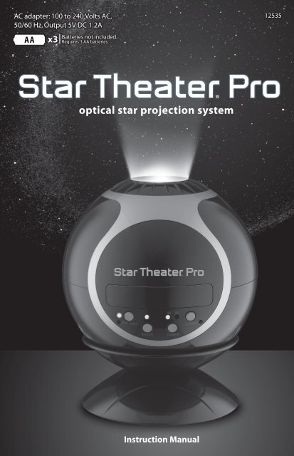 Star Theater Pro Manual - Uncle Milton