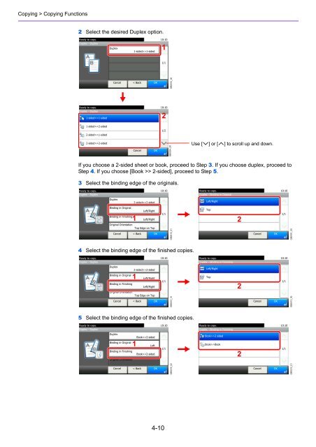 1 Display the screen. - UTAX UK