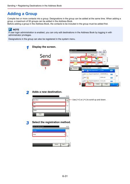 1 Display the screen. - UTAX UK