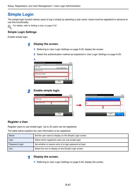 1 Display the screen. - UTAX UK