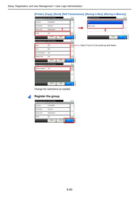 1 Display the screen. - UTAX UK