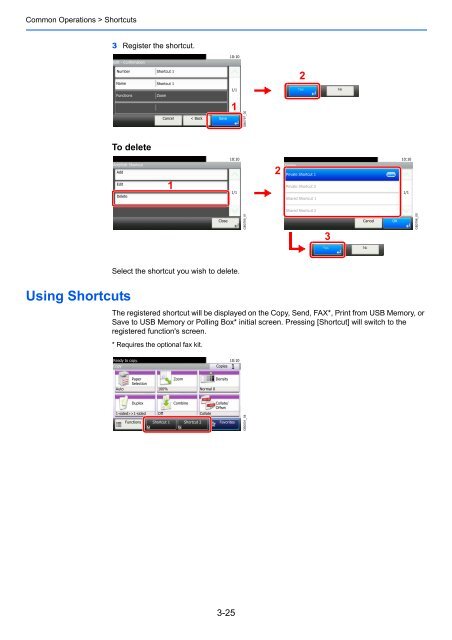 1 Display the screen. - UTAX UK