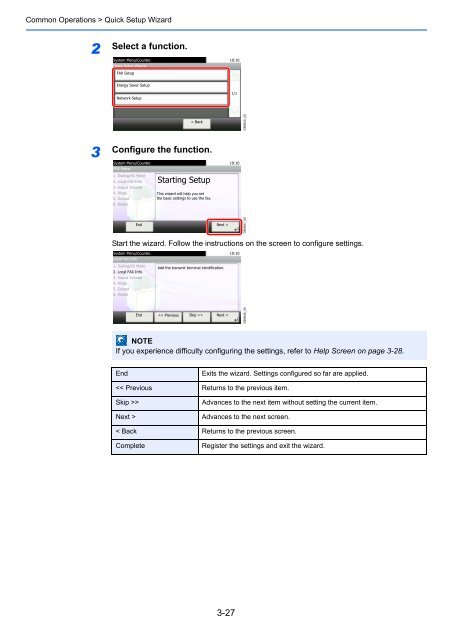 1 Display the screen. - UTAX UK